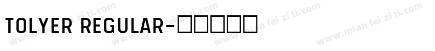 Tolyer Regular字体转换